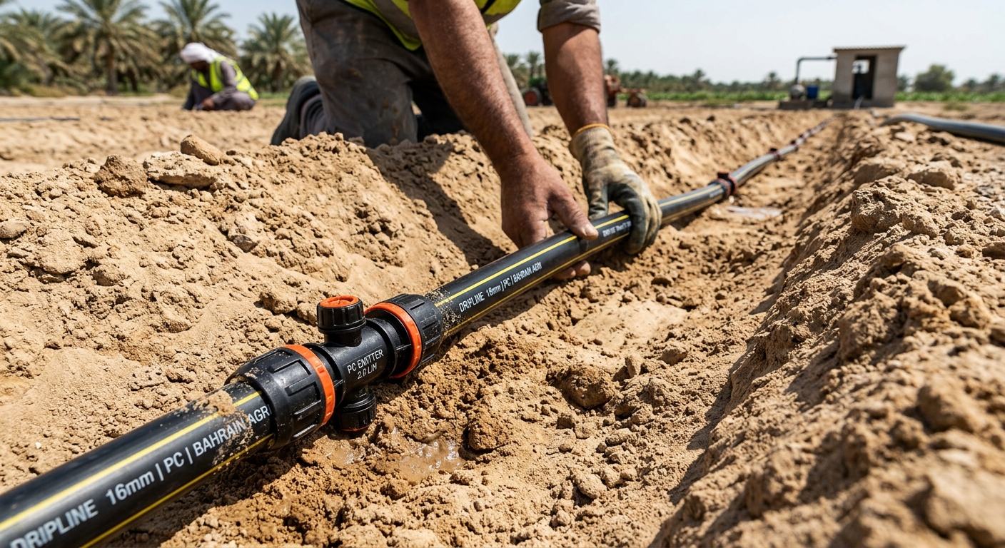Subsurface drip irrigation installation